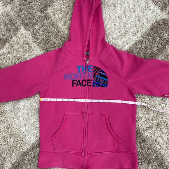 The North Face pink zip front hoodie, In excellent used condition, Medium (10/12 - Picture 2 of 5